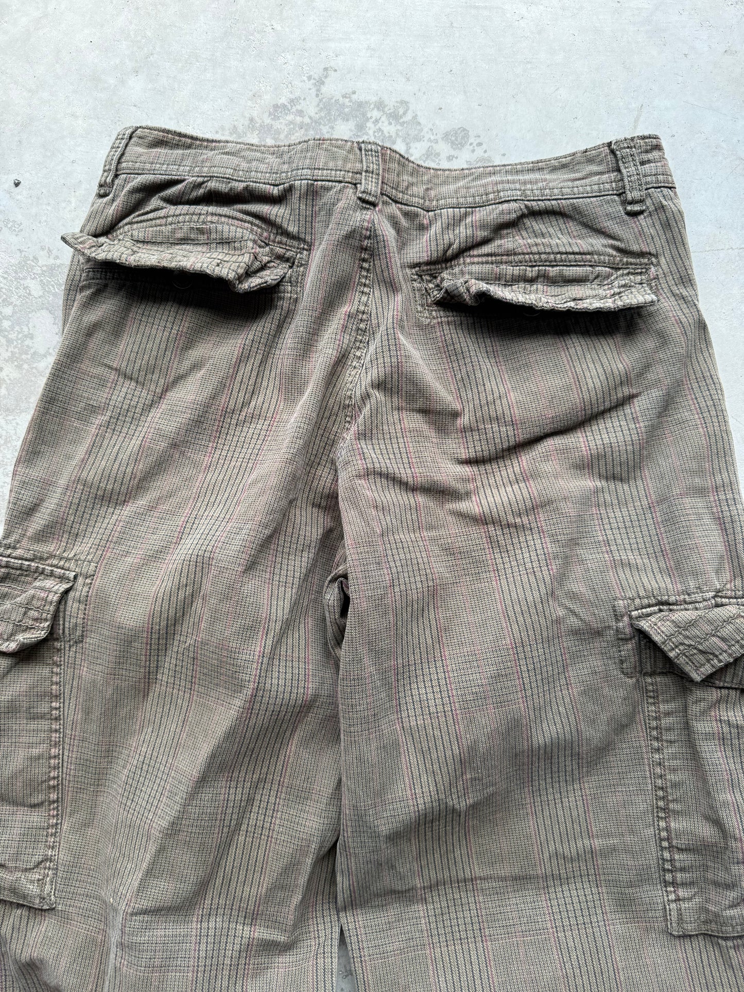 Vintage Old Navy Brown Plaid Baggy Pants - 32x30