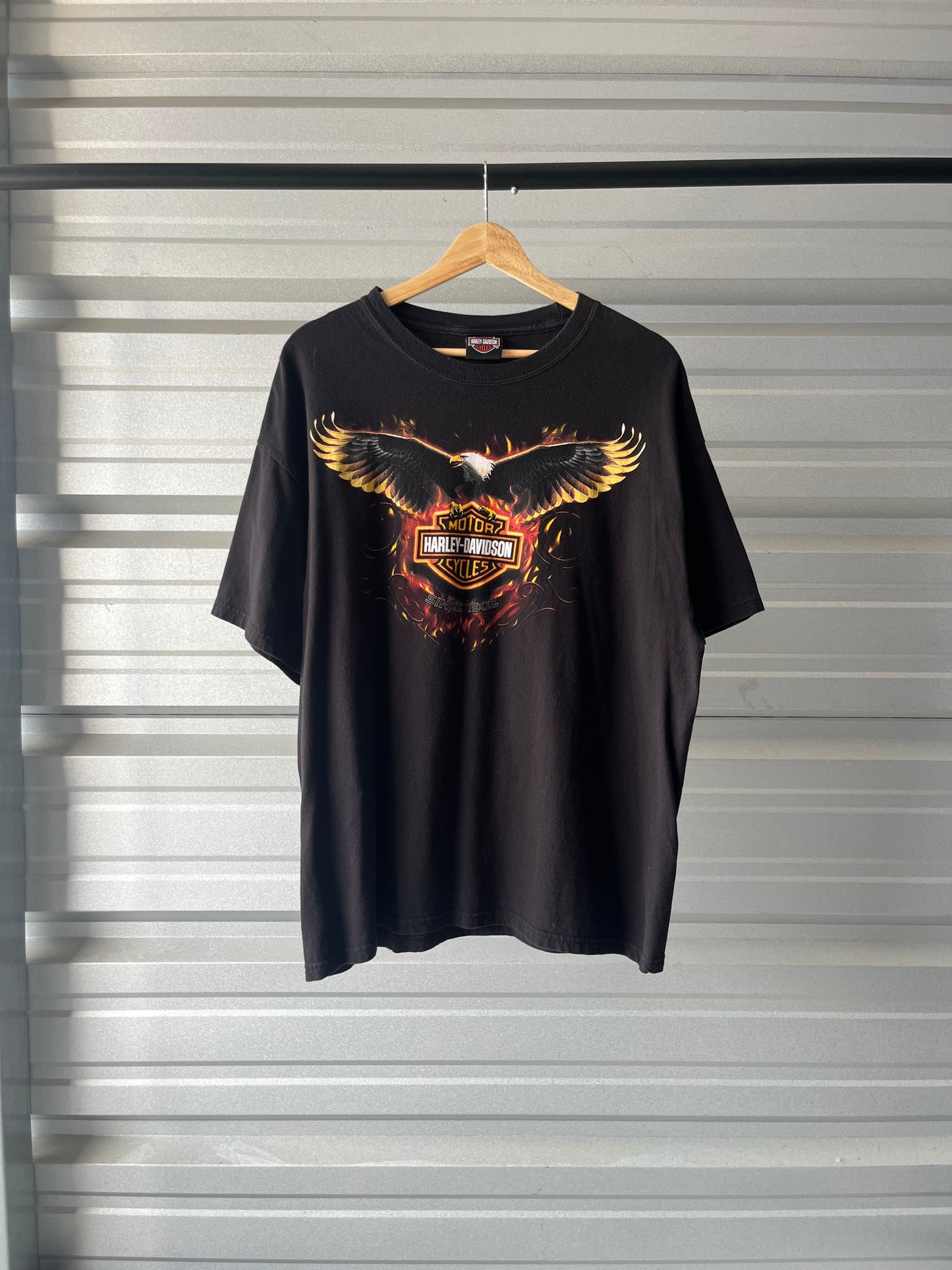 Vintage Harley Davidson Flaming Eagle T-Shirt - XL