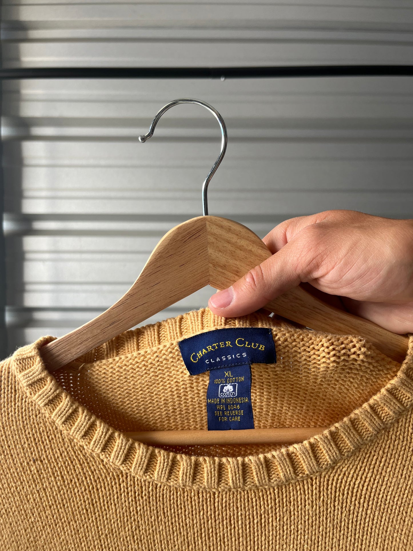 Vintage Yellow Sweater - Large