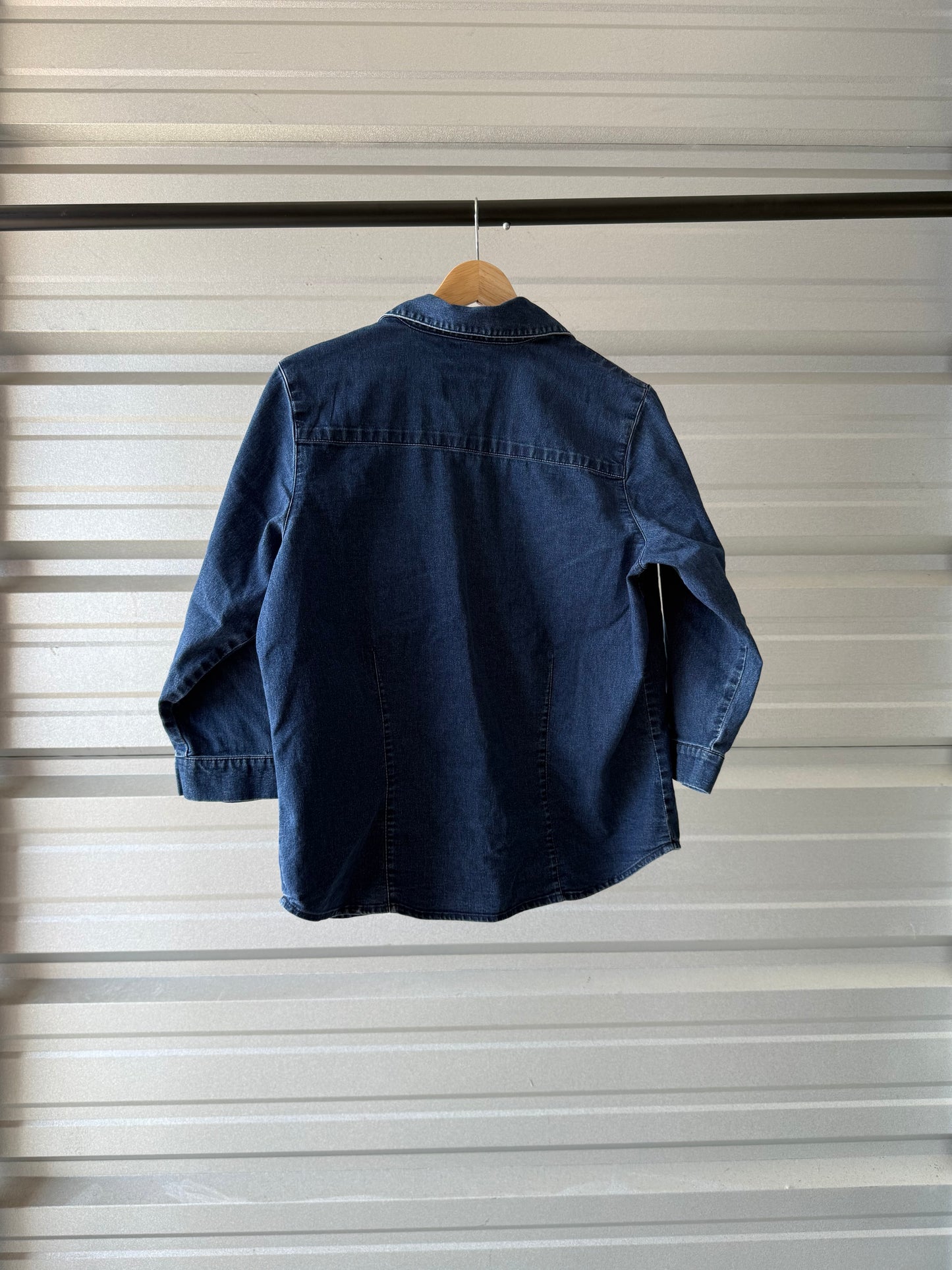 Vintage Sonoma Denim Button Down Shirt - Petite Large
