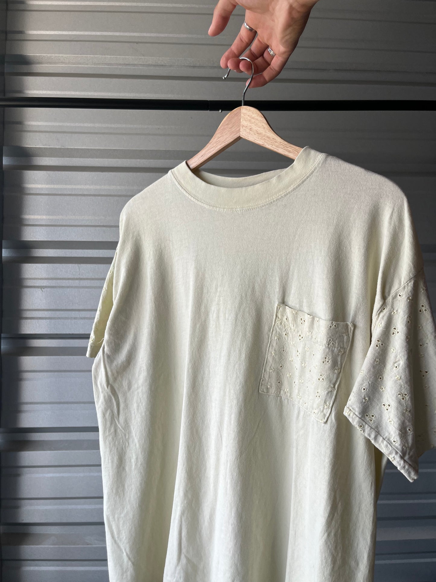 Vintage Yellow Pocket Tee - Medium