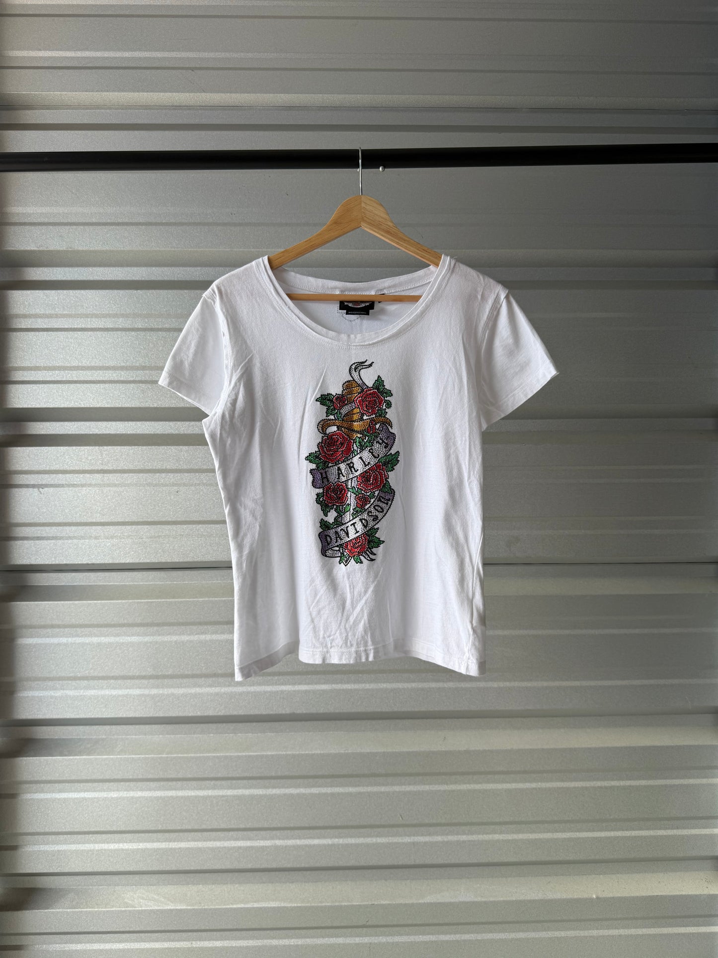 Vintage White Harley Davidson T-Shirt - Medium