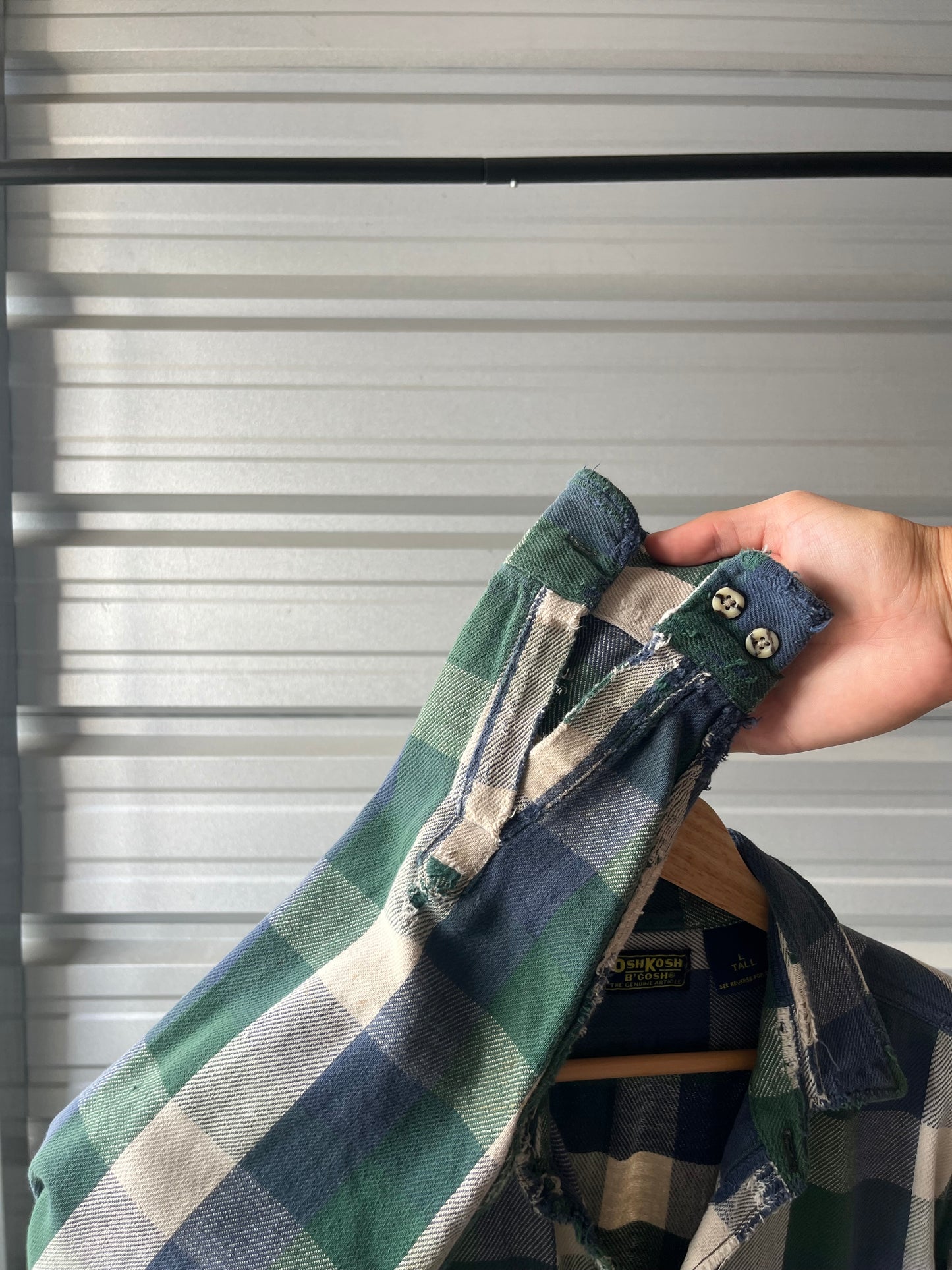 Vintage OshKosh Distressed Flannel - XL