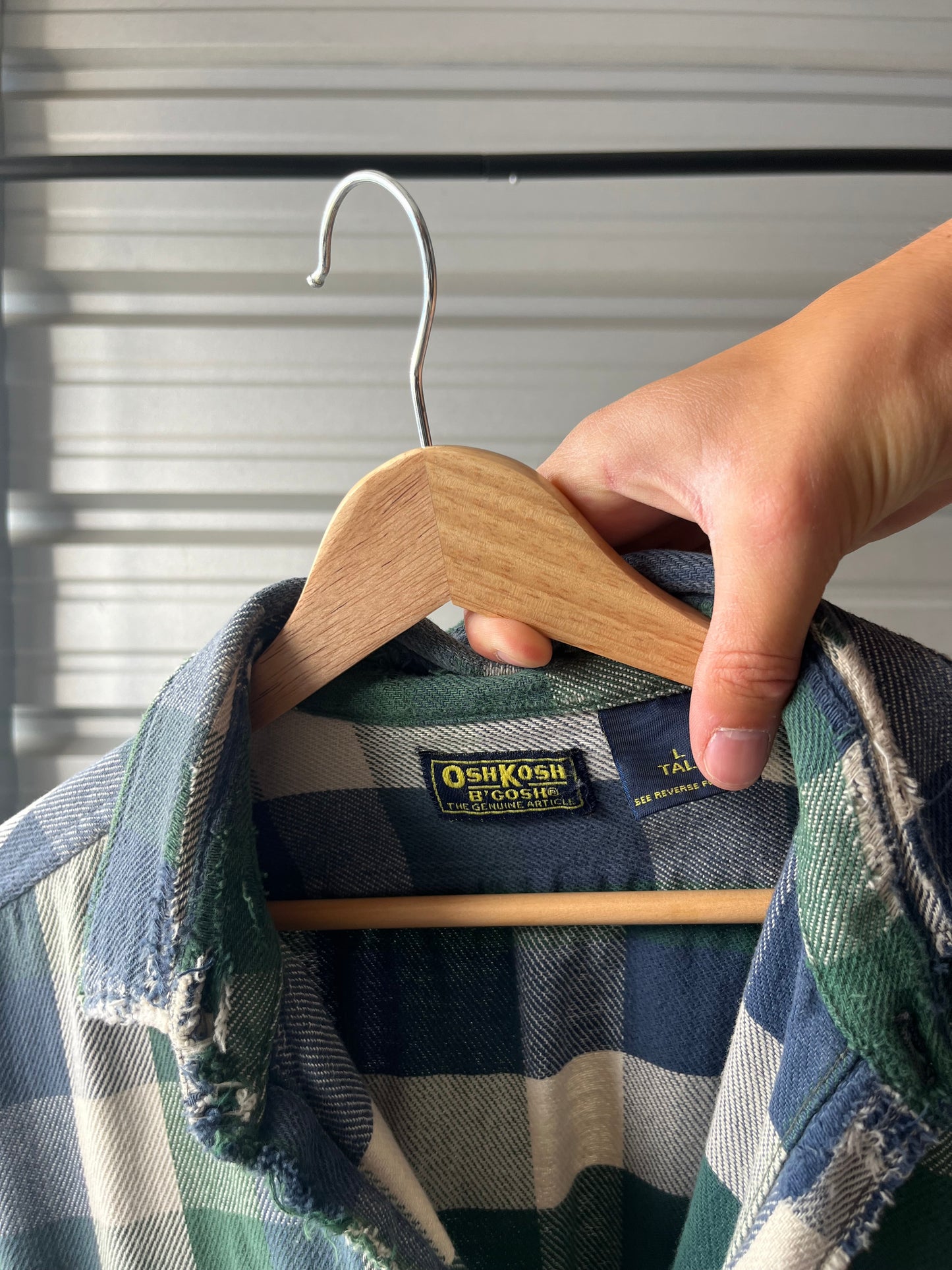 Vintage OshKosh Distressed Flannel - XL