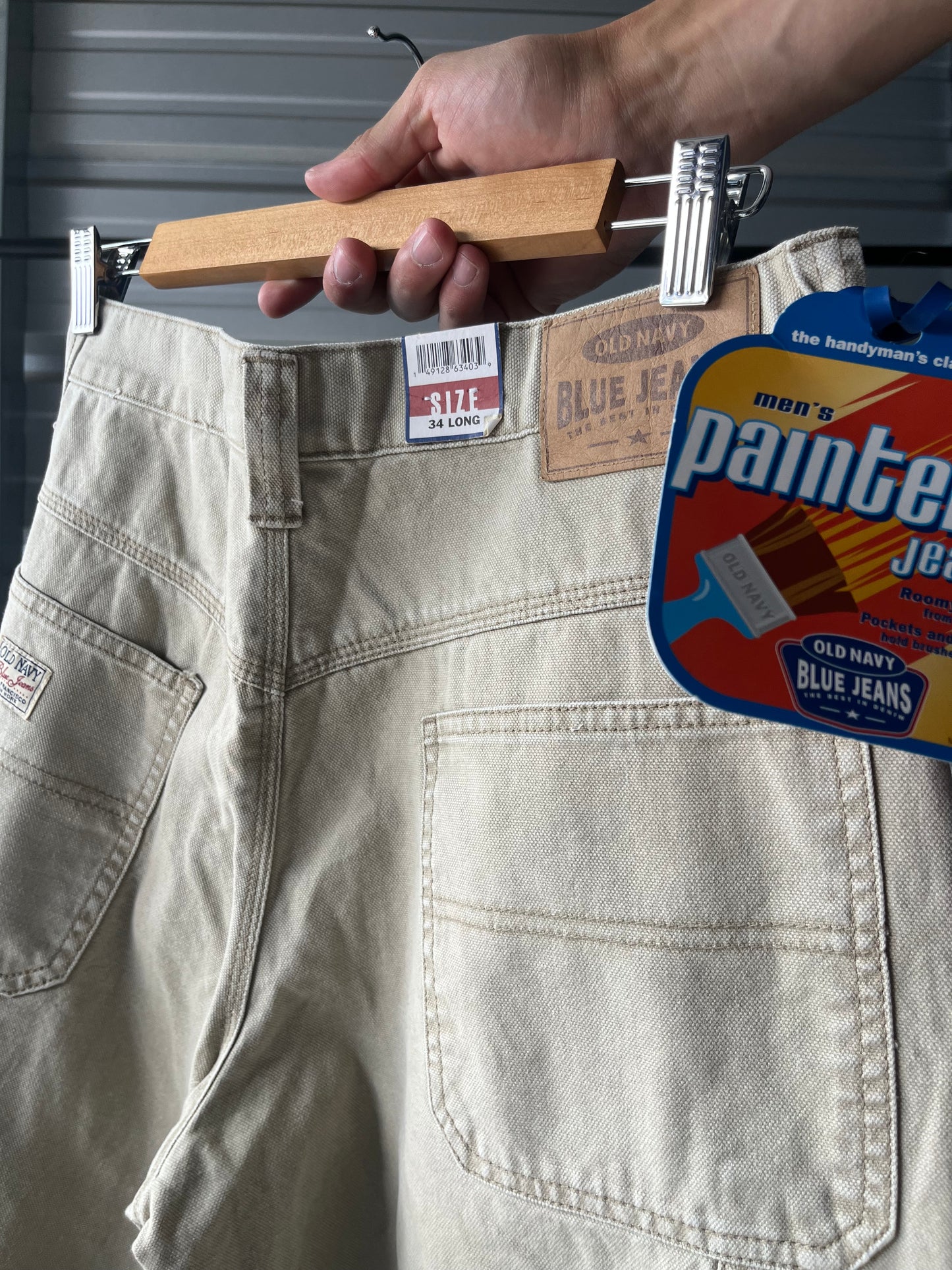 Vintage Old Navy Beige Carpenter Pants - 34