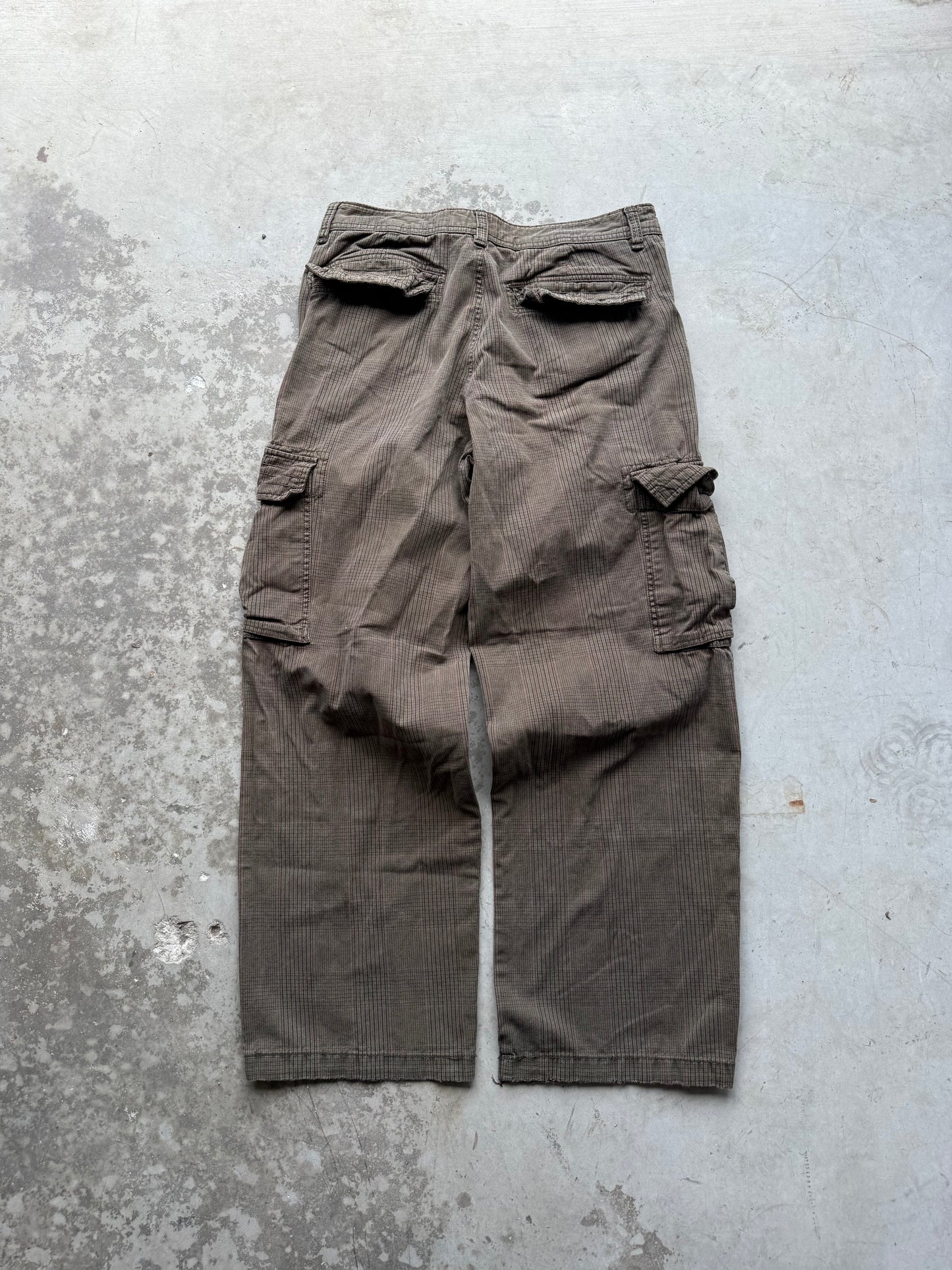 Vintage Old Navy Brown Plaid Baggy Pants - 32x30