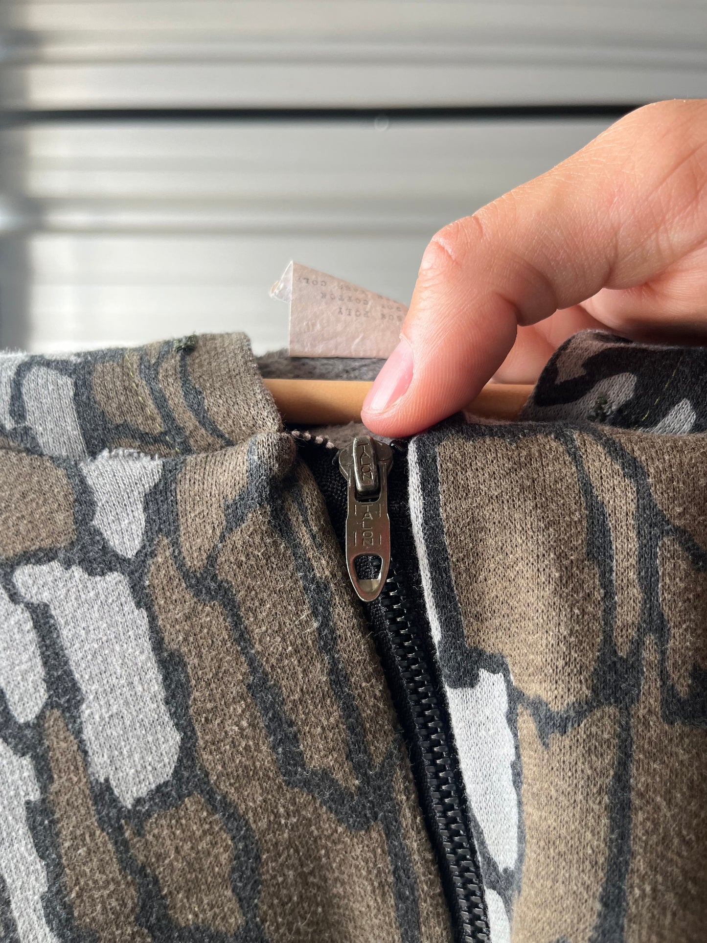 1970s Trebark Camo Zip Hoodie - Medium