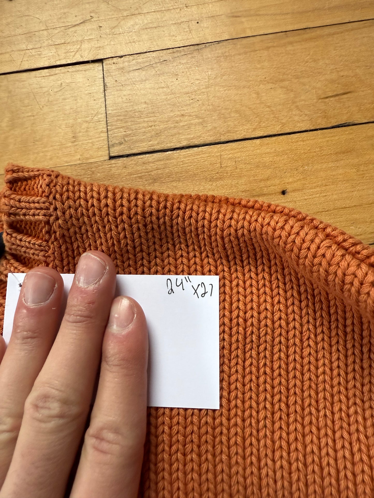 90s IZOD Orange Faded Wash Sweater - Large