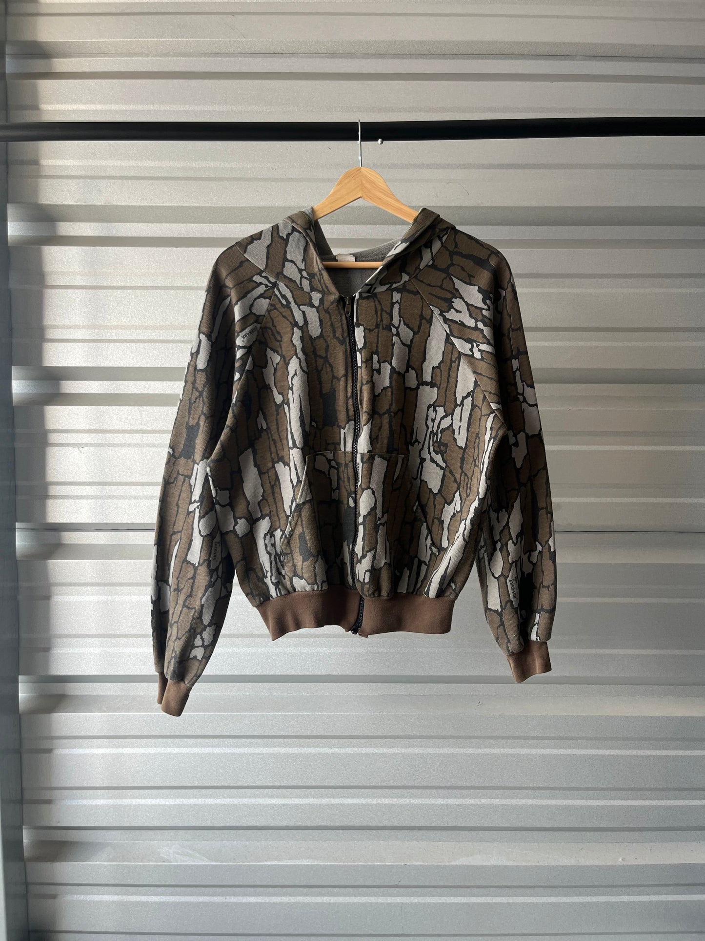1970s Trebark Camo Zip Hoodie - Medium