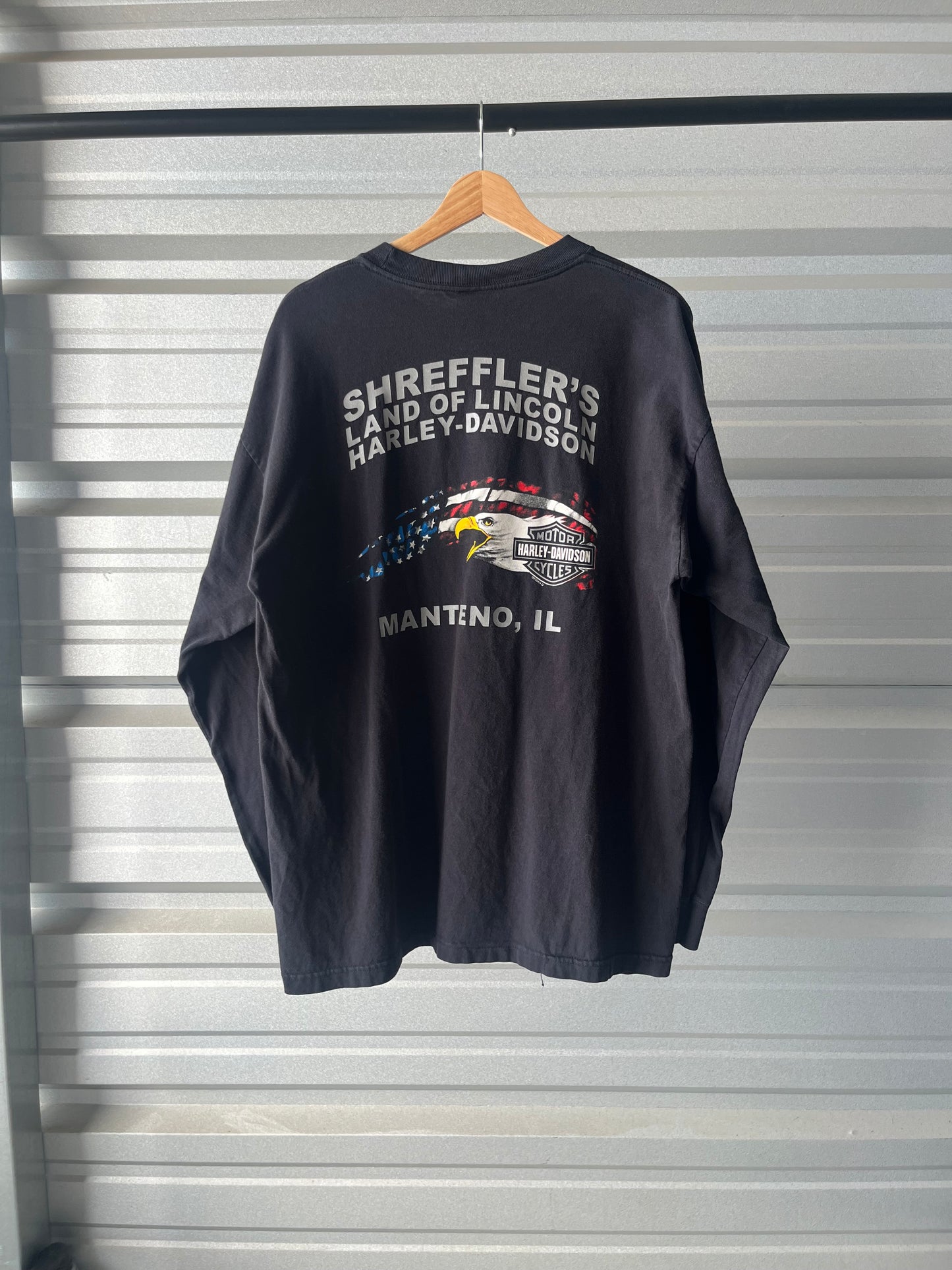Vintage Harley Davidson Long Sleeve Flames T-Shirt - XL