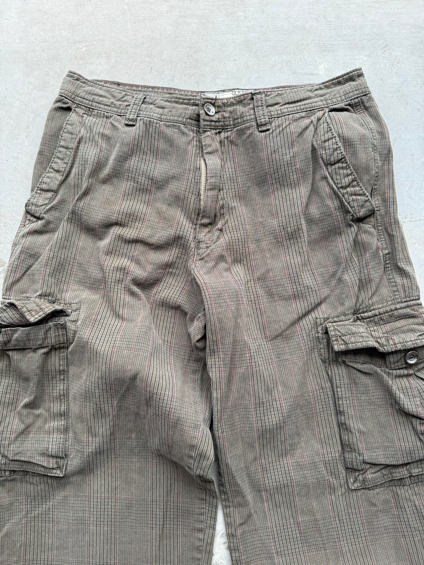 Vintage Old Navy Brown Plaid Baggy Pants - 32x30
