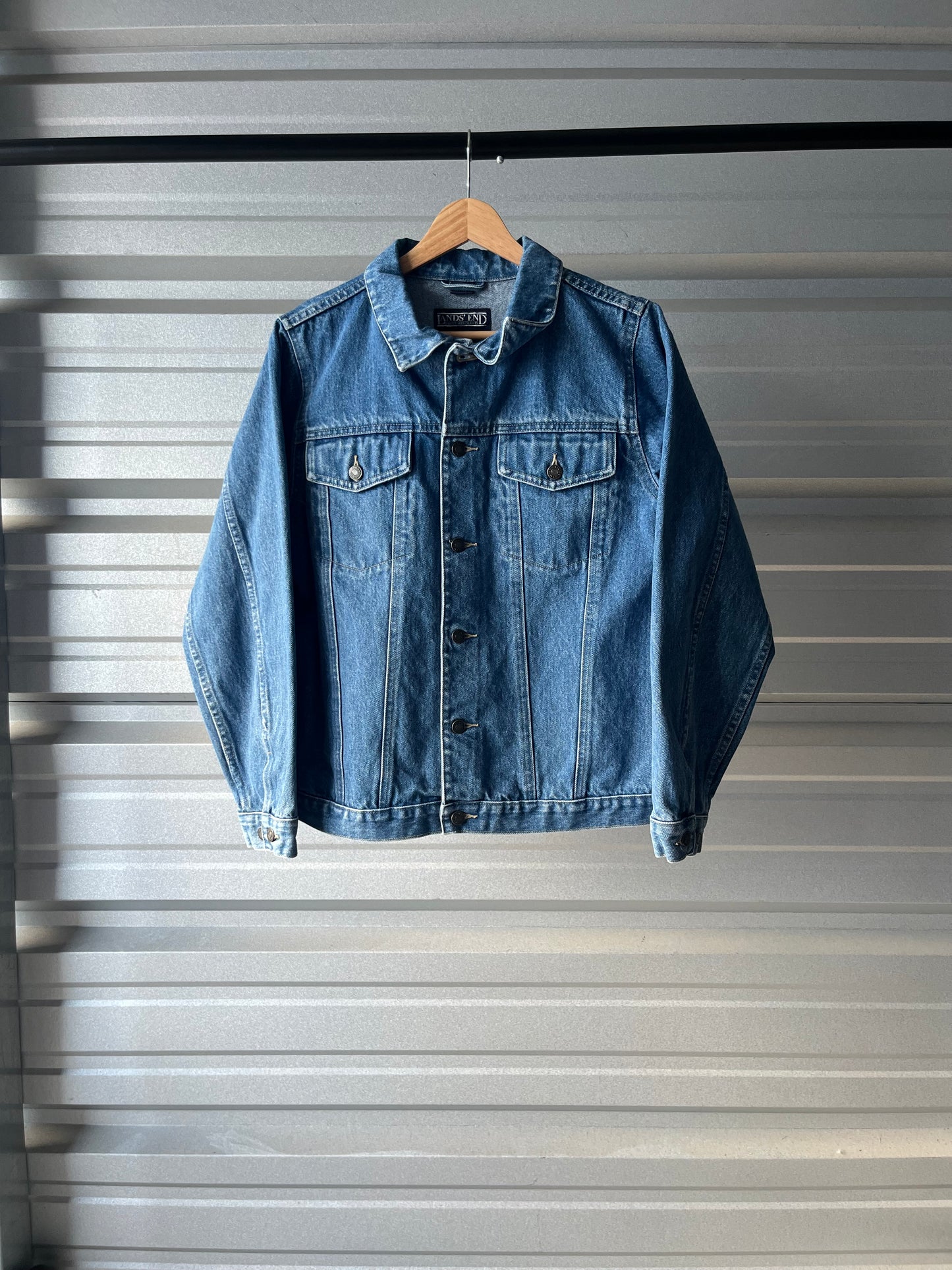 Vintage Denim Trucker Jacket - Small