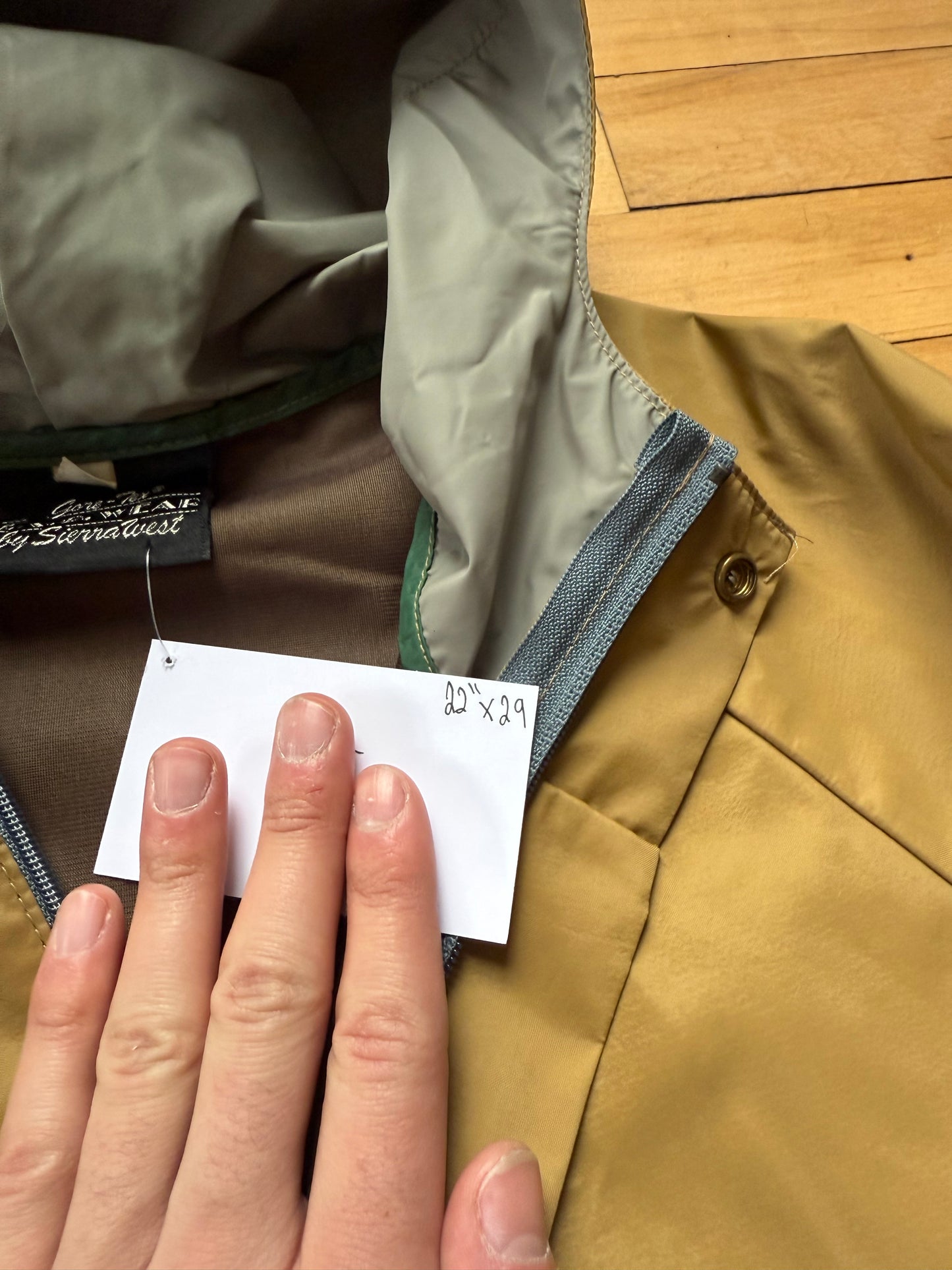 70s Gore Tex By Sierra West Tan Rain Jacket - Medium