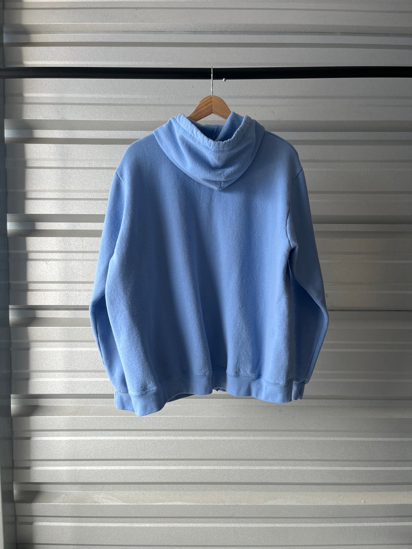 Vintage Baby Blue Zip Hoodie - Large