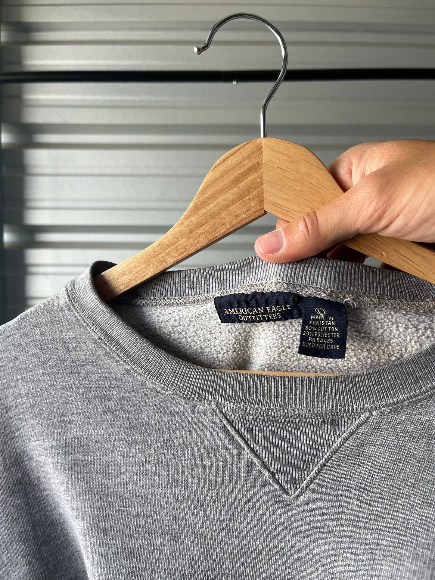 Vintage Grey & Red American Eagle Crewneck - Large