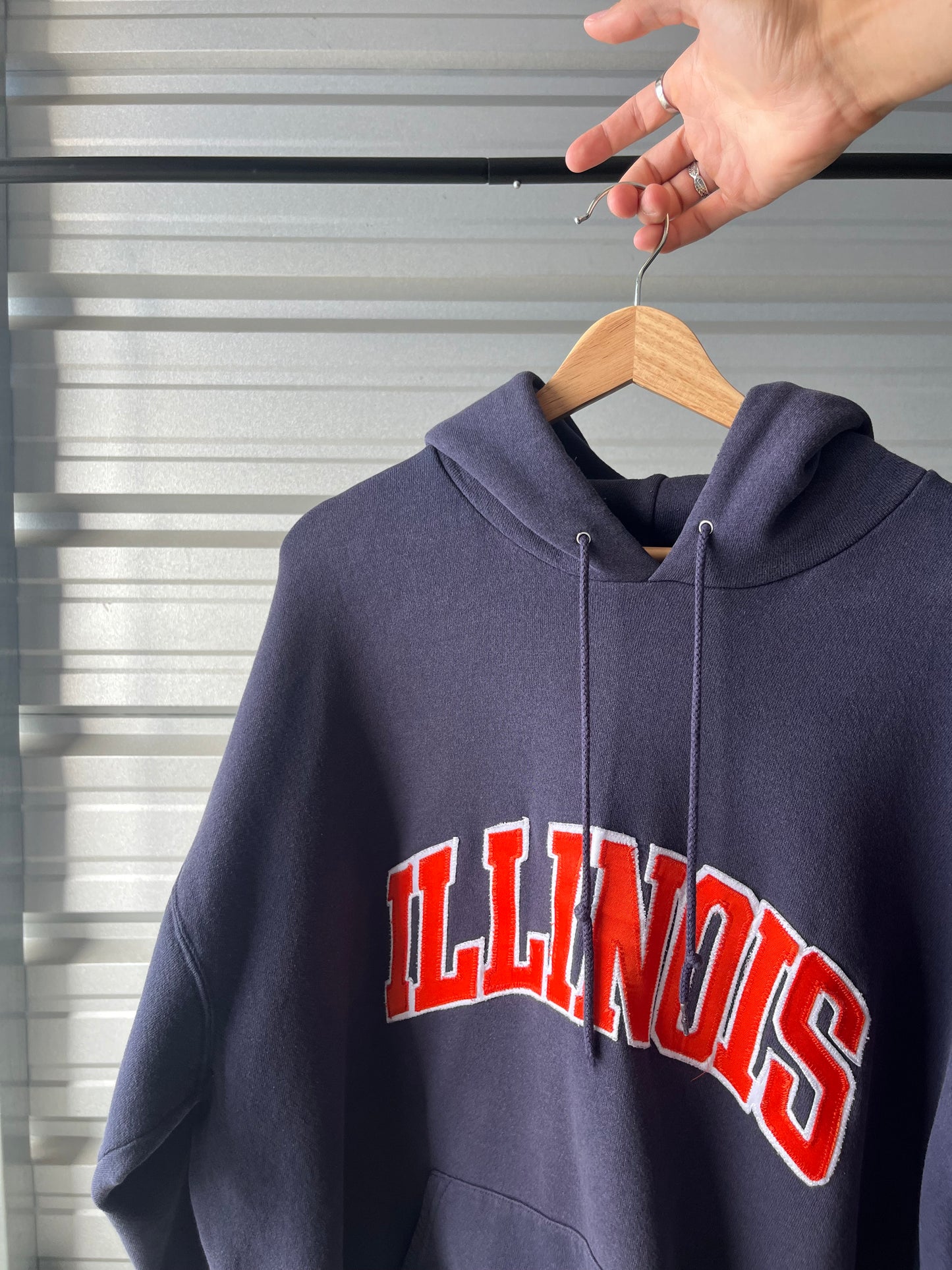 Vintage Lee Heavy Weight Illinois Hoodie - XL