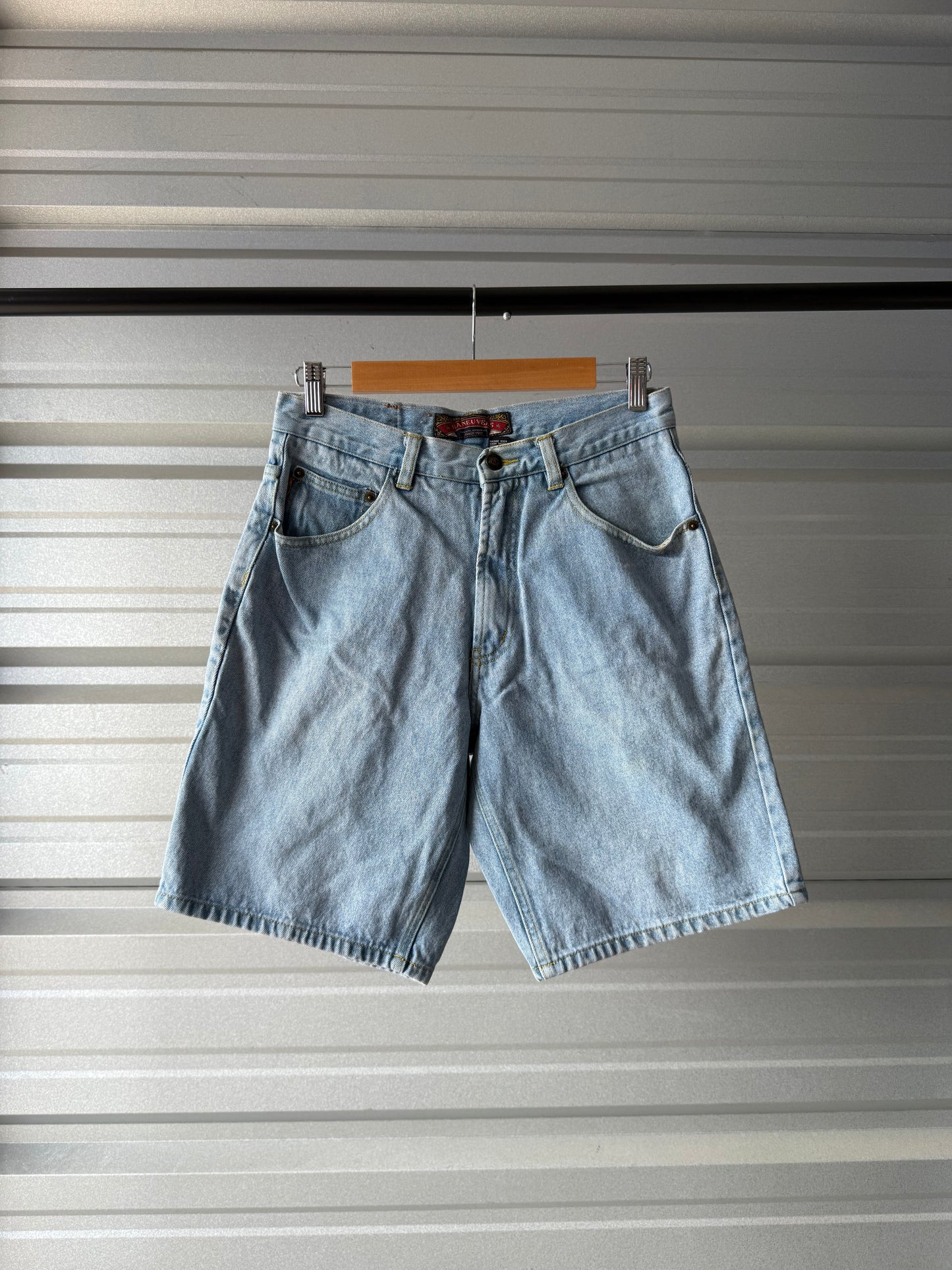 Vintage Light-wash Denim Shorts - 30