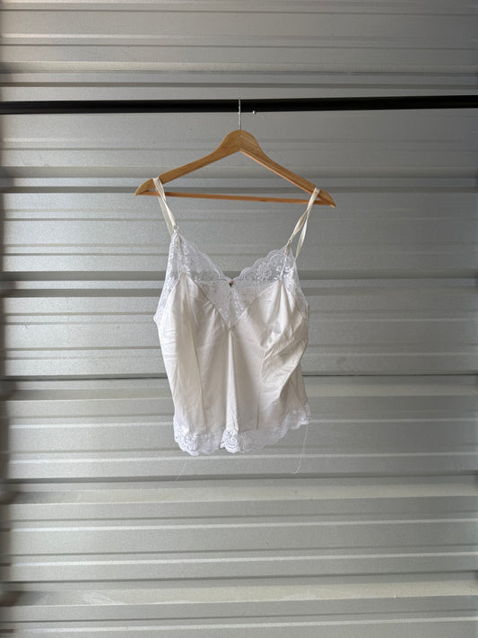 Vintage White Lace Cami Top - Size 6