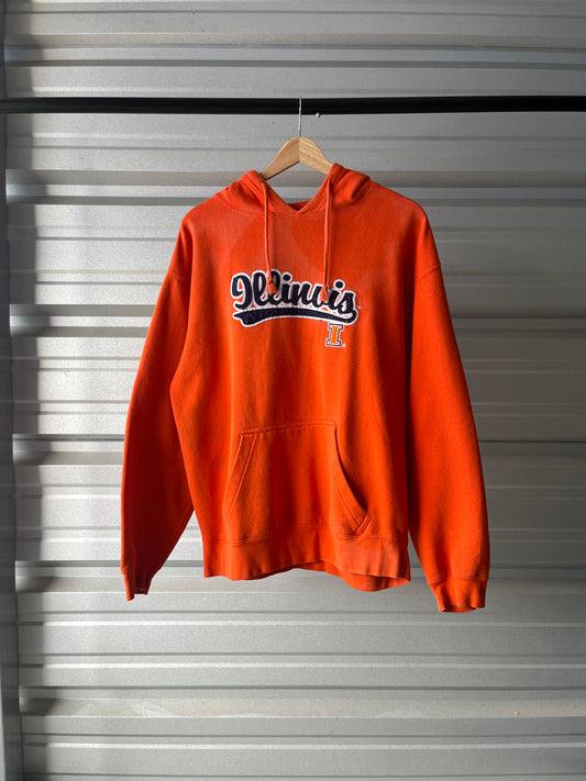 Vintage Faded Illinois Hoodie - Medium
