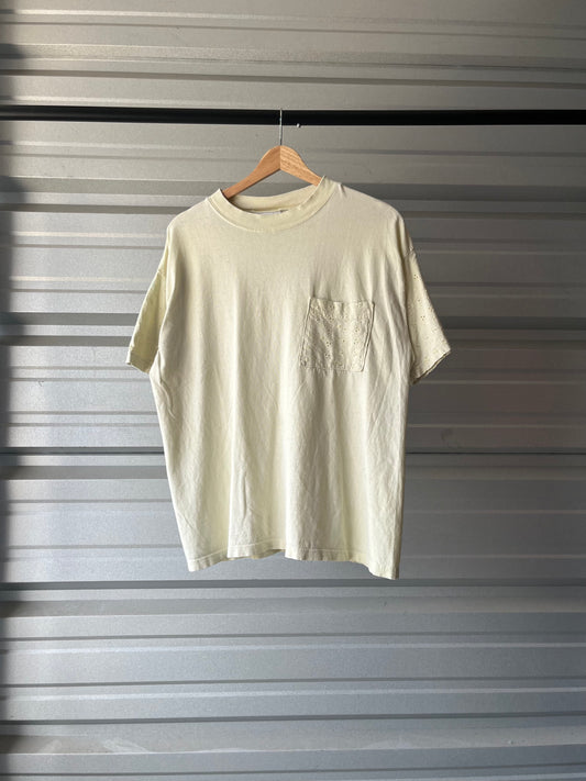 Vintage Yellow Pocket Tee - Medium
