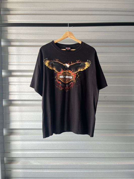 Vintage Harley Davidson Flaming Eagle T-Shirt - XL