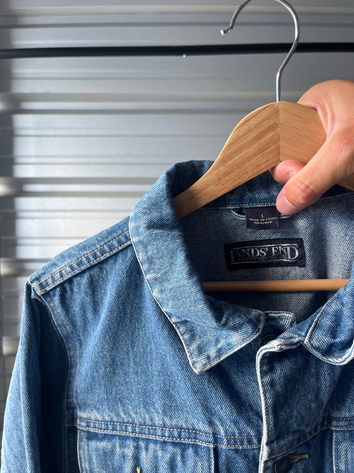 Vintage Denim Trucker Jacket - Small