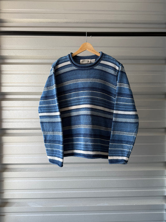 Vintage Orville Indigo Dyed Knit Sweater - Large