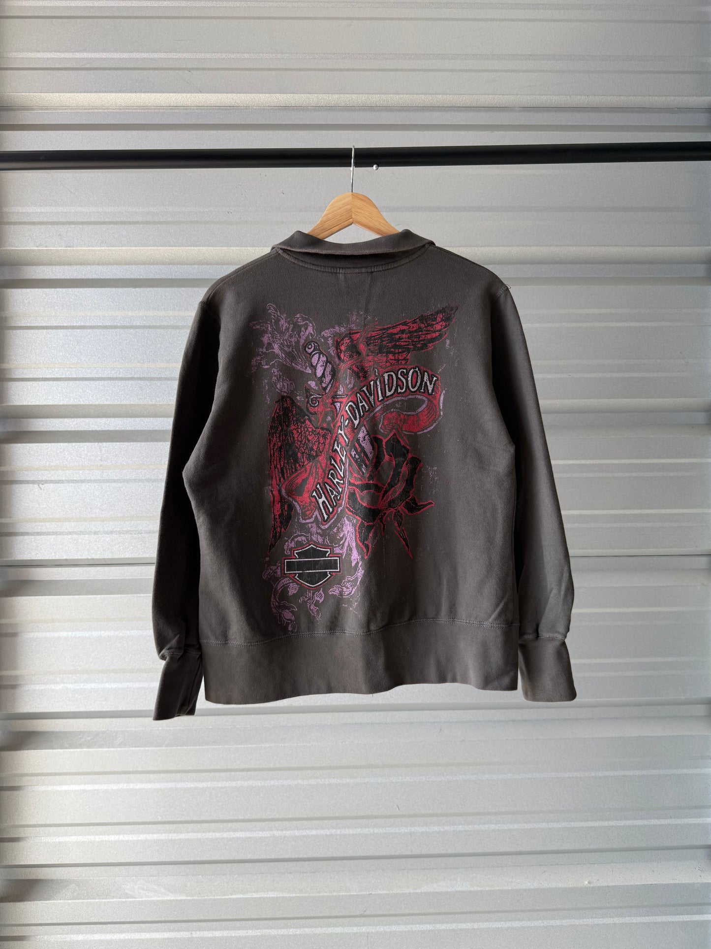 Vintage Harley Davidson Full Zip Sweatshirt - Large