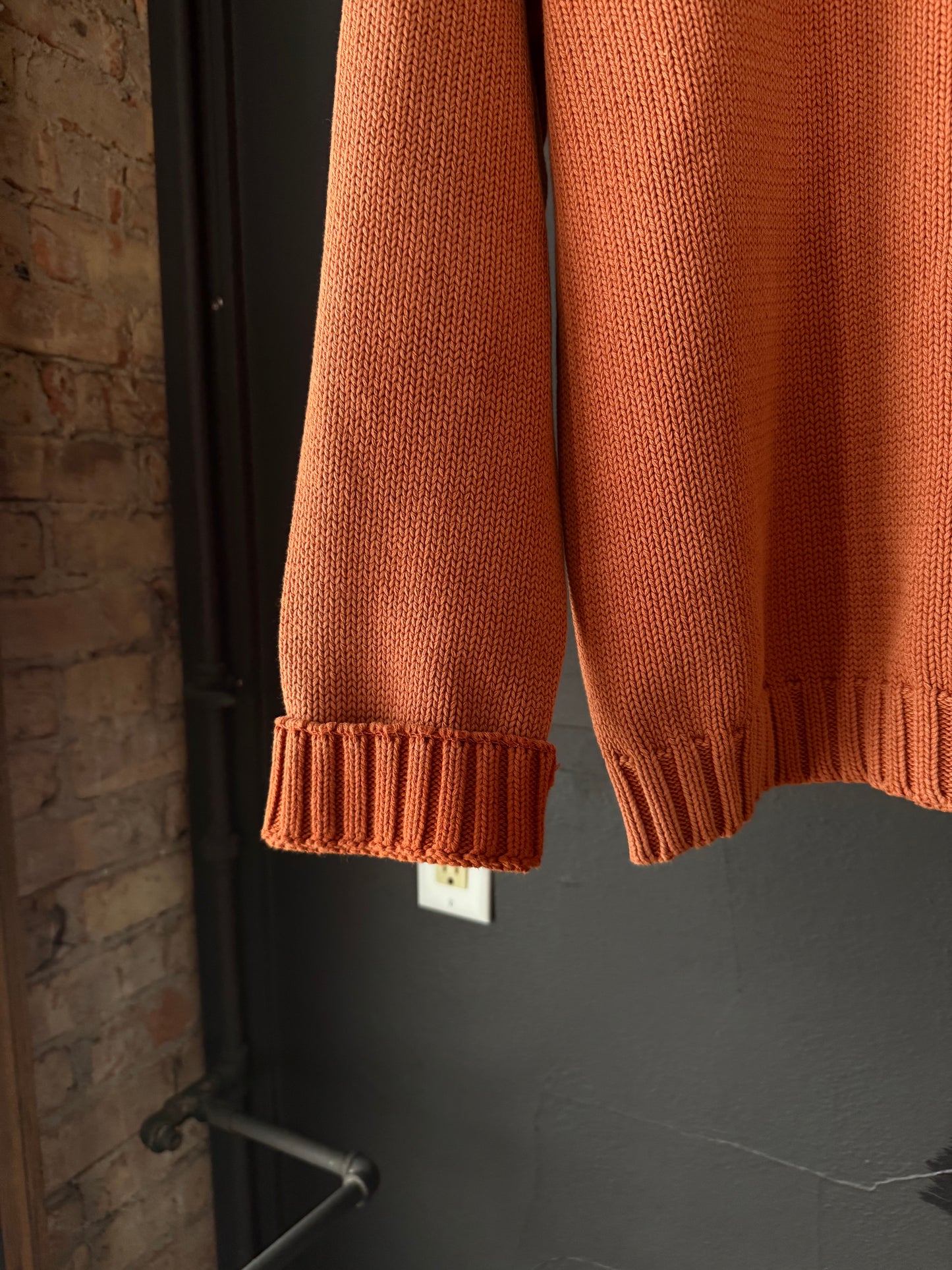 90s IZOD Orange Faded Wash Sweater - Large