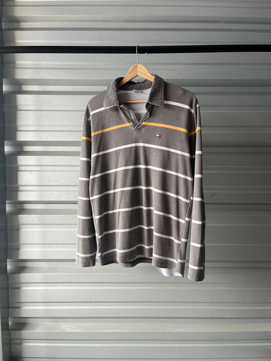 Vintage Tommy Hilfiger Striped Collard Shirt - Medium