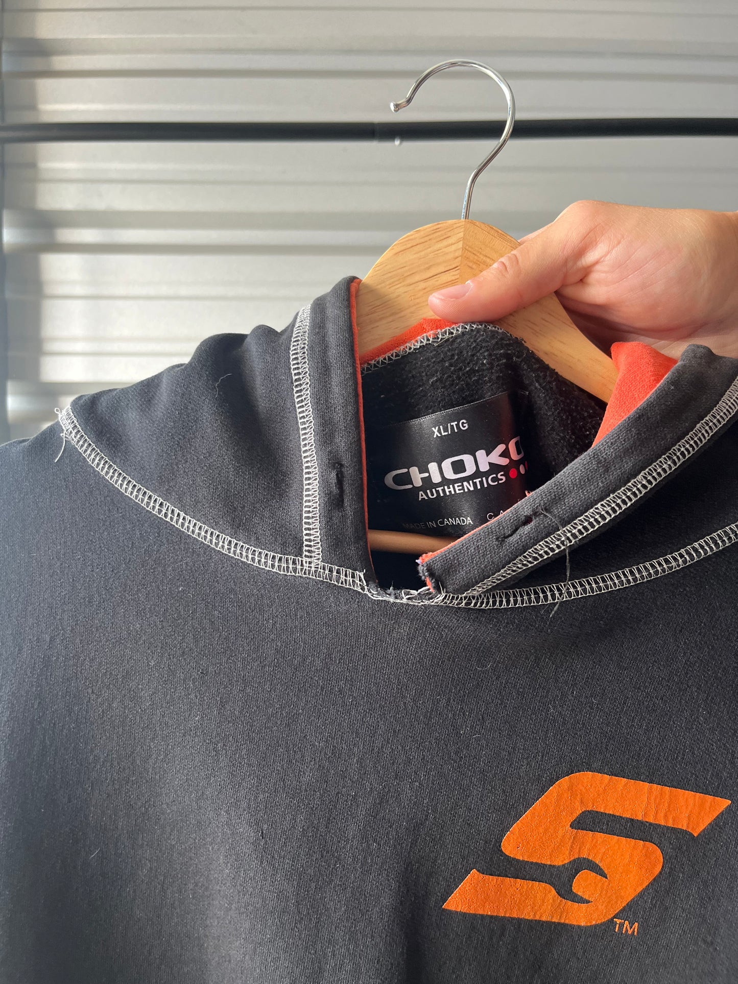 Vintage Snap-On Distressed Hoodie - XL
