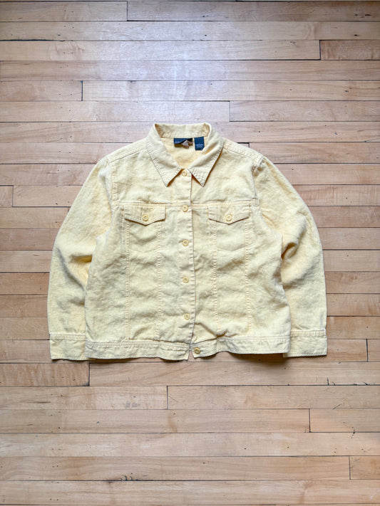00s Relativity Yellow Linen Jacket - Women’s Large