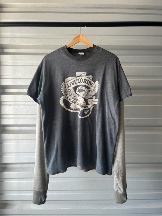 1970s Harley Davidson Graphic T-Shirt - Large