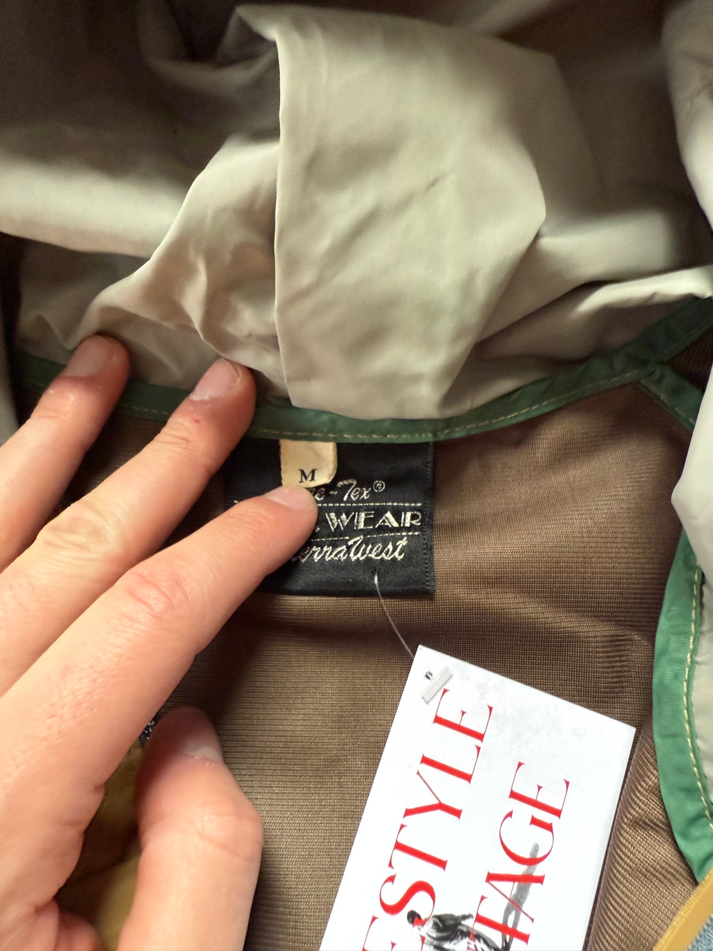 70s Gore Tex By Sierra West Tan Rain Jacket - Medium