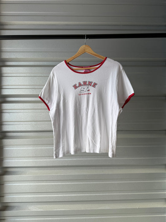 Vintage White/Red NASCAR T-Shirt - XL