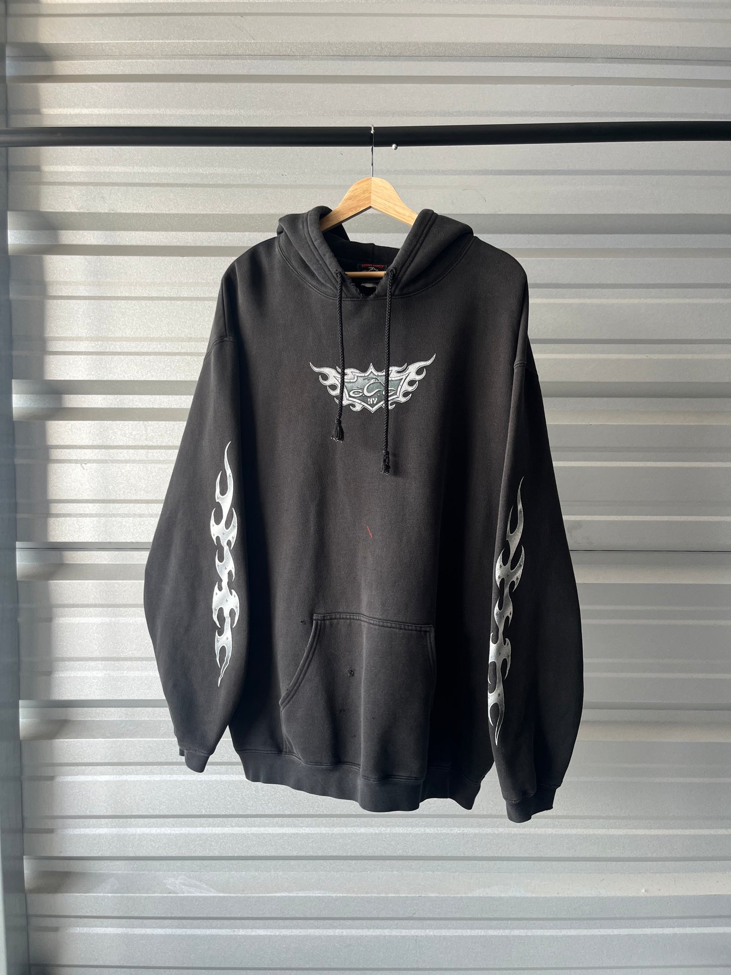 Vintage Orange County Choppers Chrome Flames Hoodie - XL