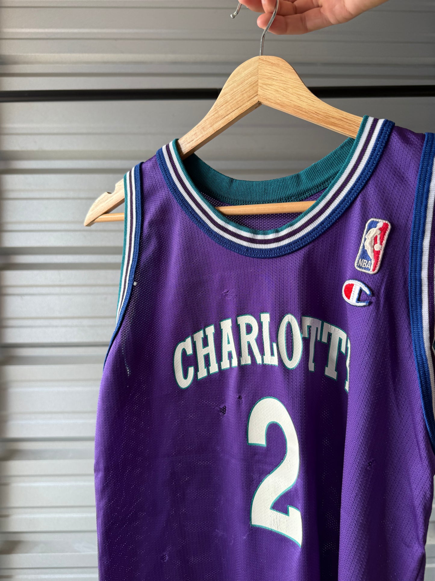 Vintage Charlotte Hornets Champion Jersey - Small