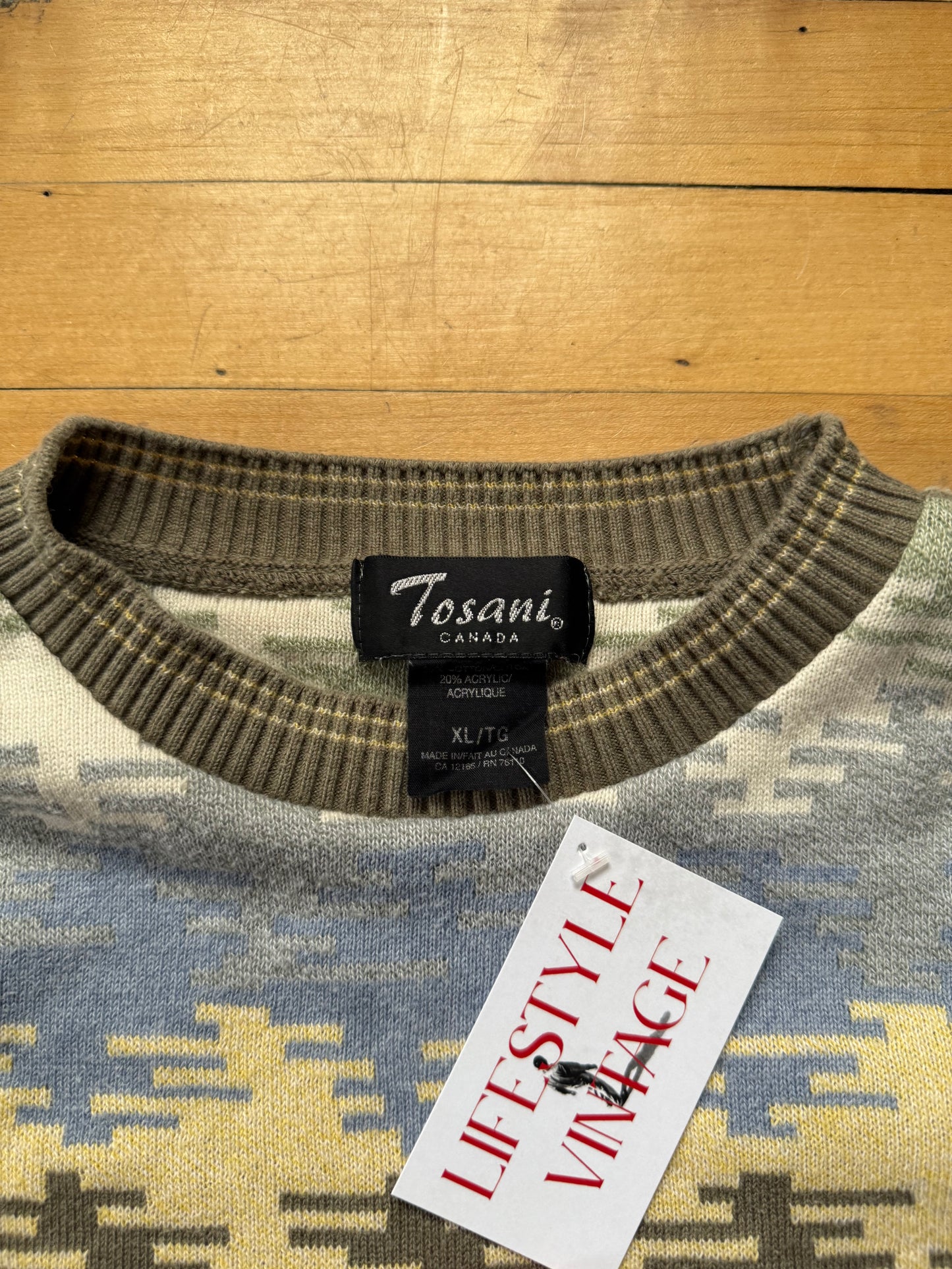 90s Tosani Digital Camo Sweater - XL