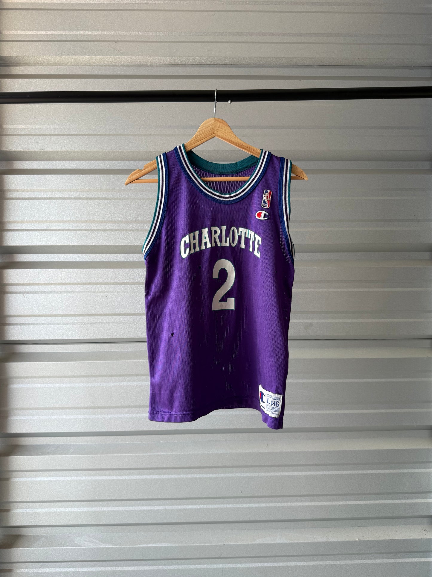 Vintage Charlotte Hornets Champion Jersey - Small
