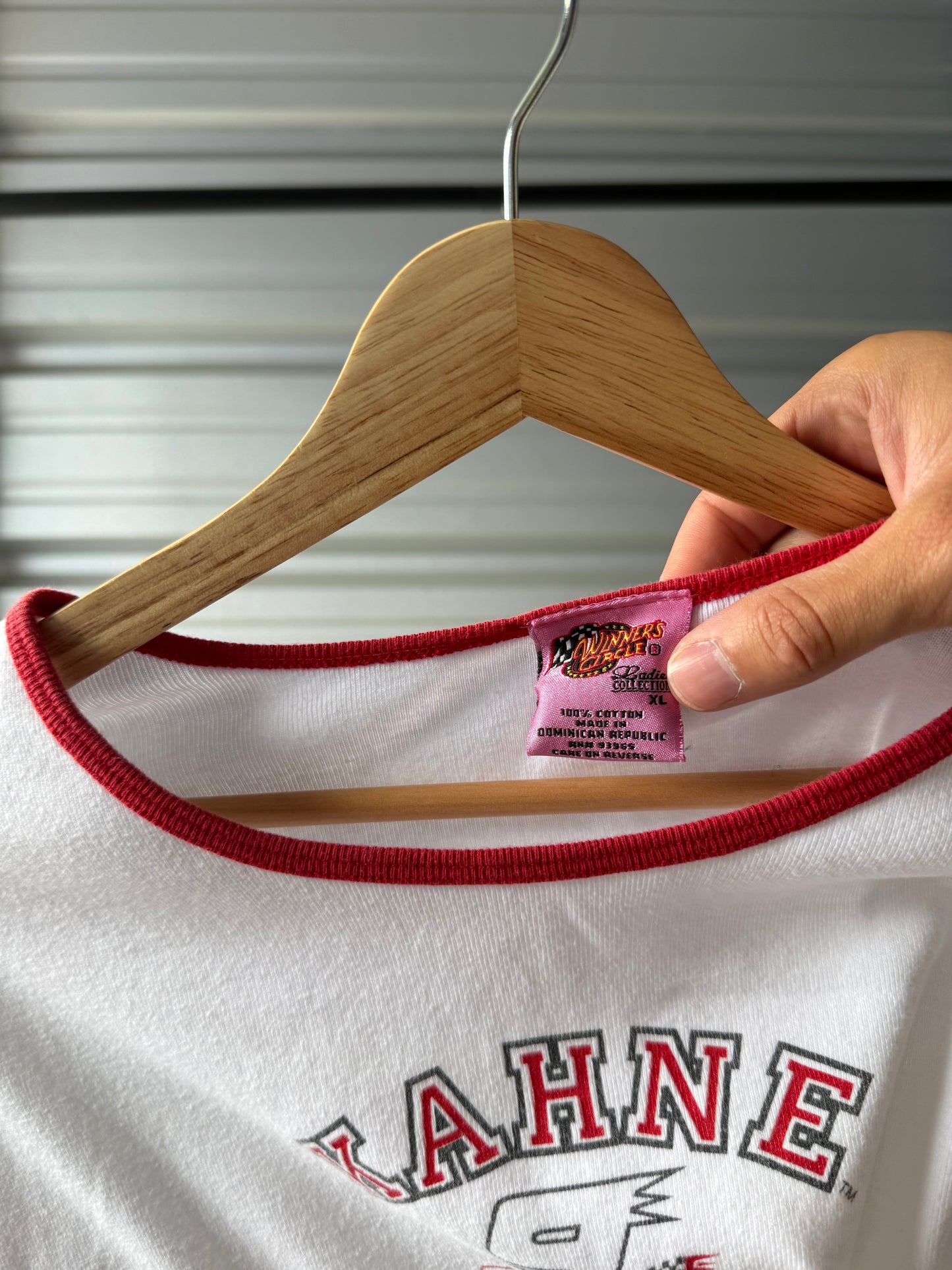 Vintage White/Red NASCAR T-Shirt - XL