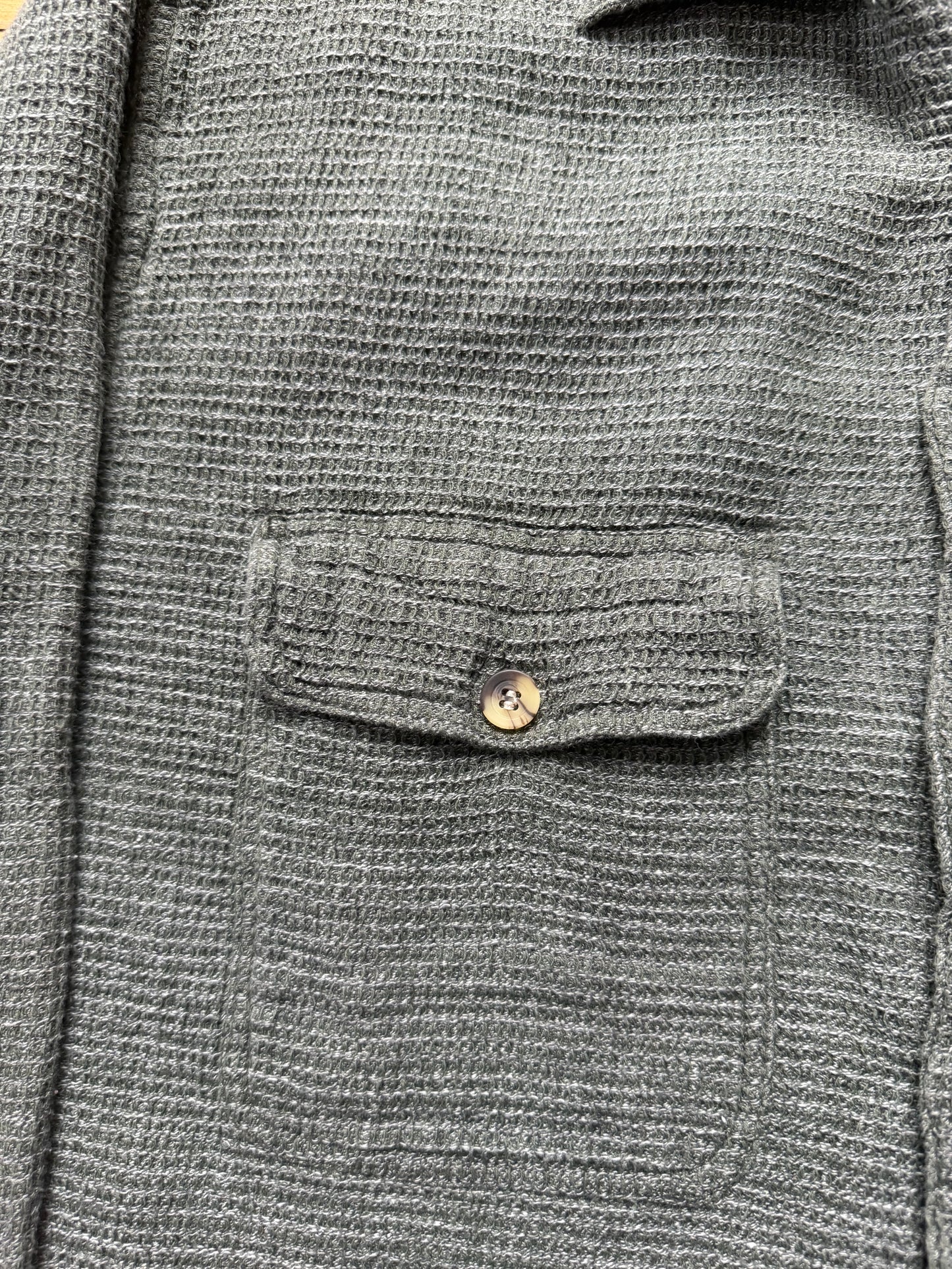 90s Gray Woven Flannel - Large