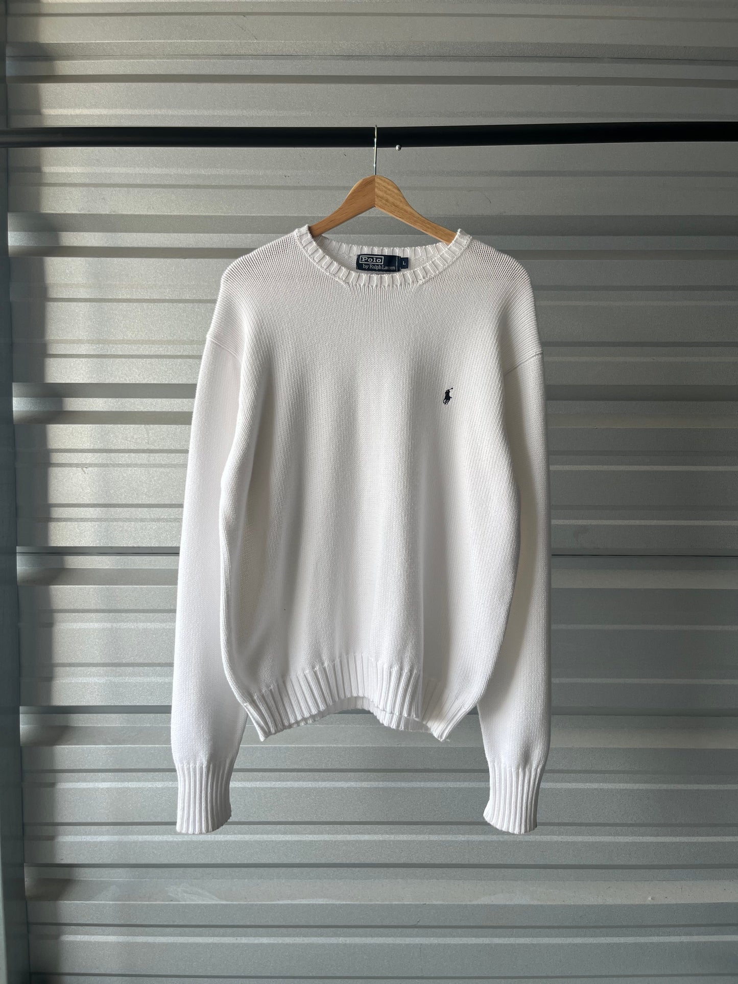 Vintage Polo Ralph Lauren White Sweater - Large
