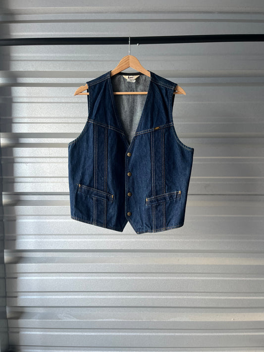 Vintage Denim Vest - Medium