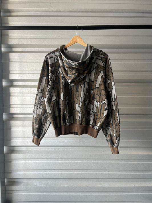 1970s Trebark Camo Zip Hoodie - Medium