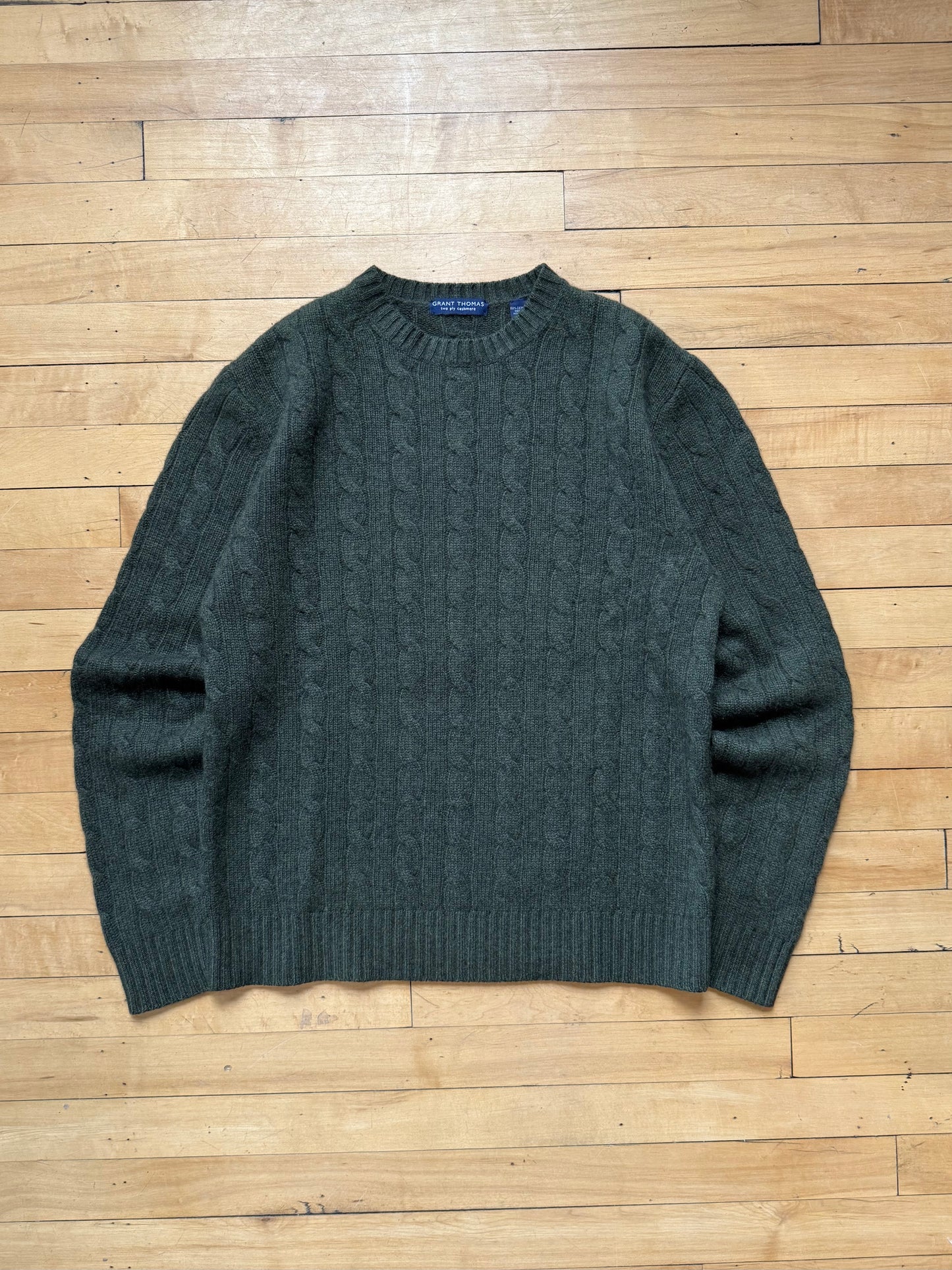 90s Grant Thomas Cashmere Cable knit Sweater - Large