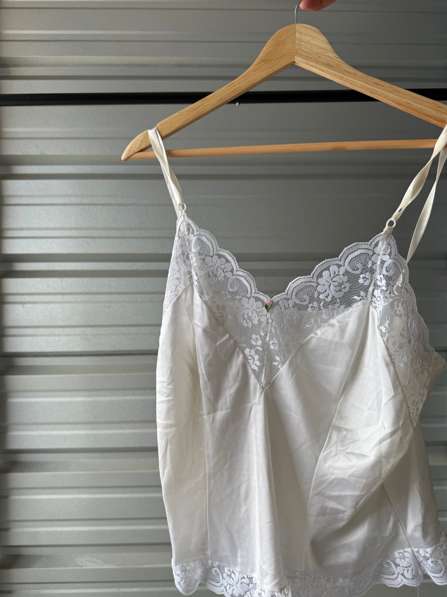 Vintage White Lace Cami Top - Size 6