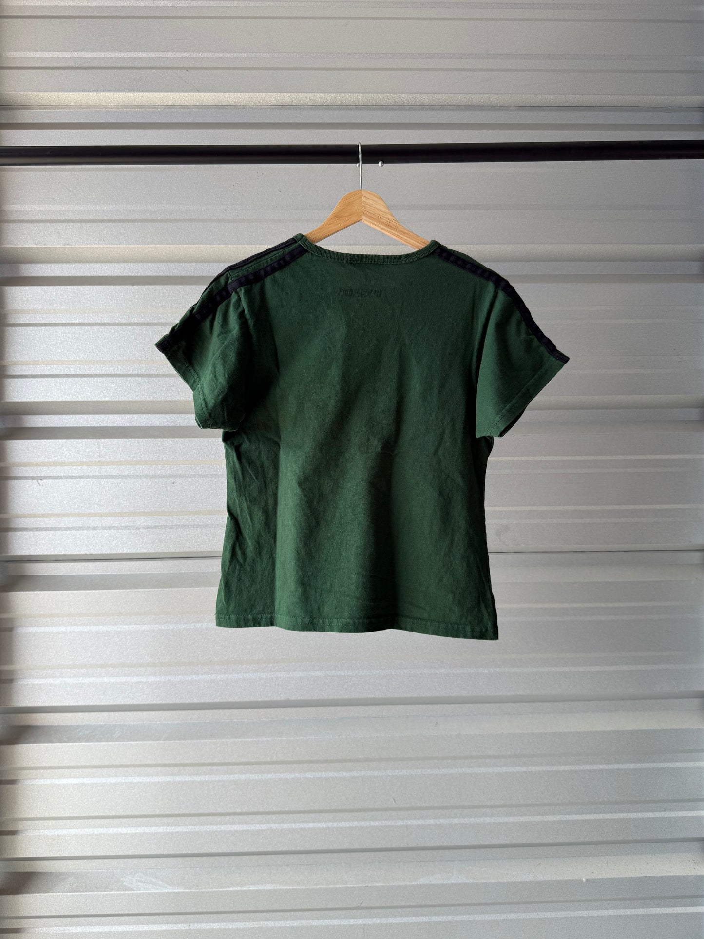 Vintage Green Striped NASCAR T-Shirt - Large