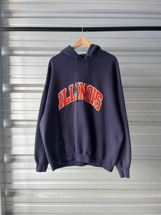 Vintage Lee Heavy Weight Illinois Hoodie - XL