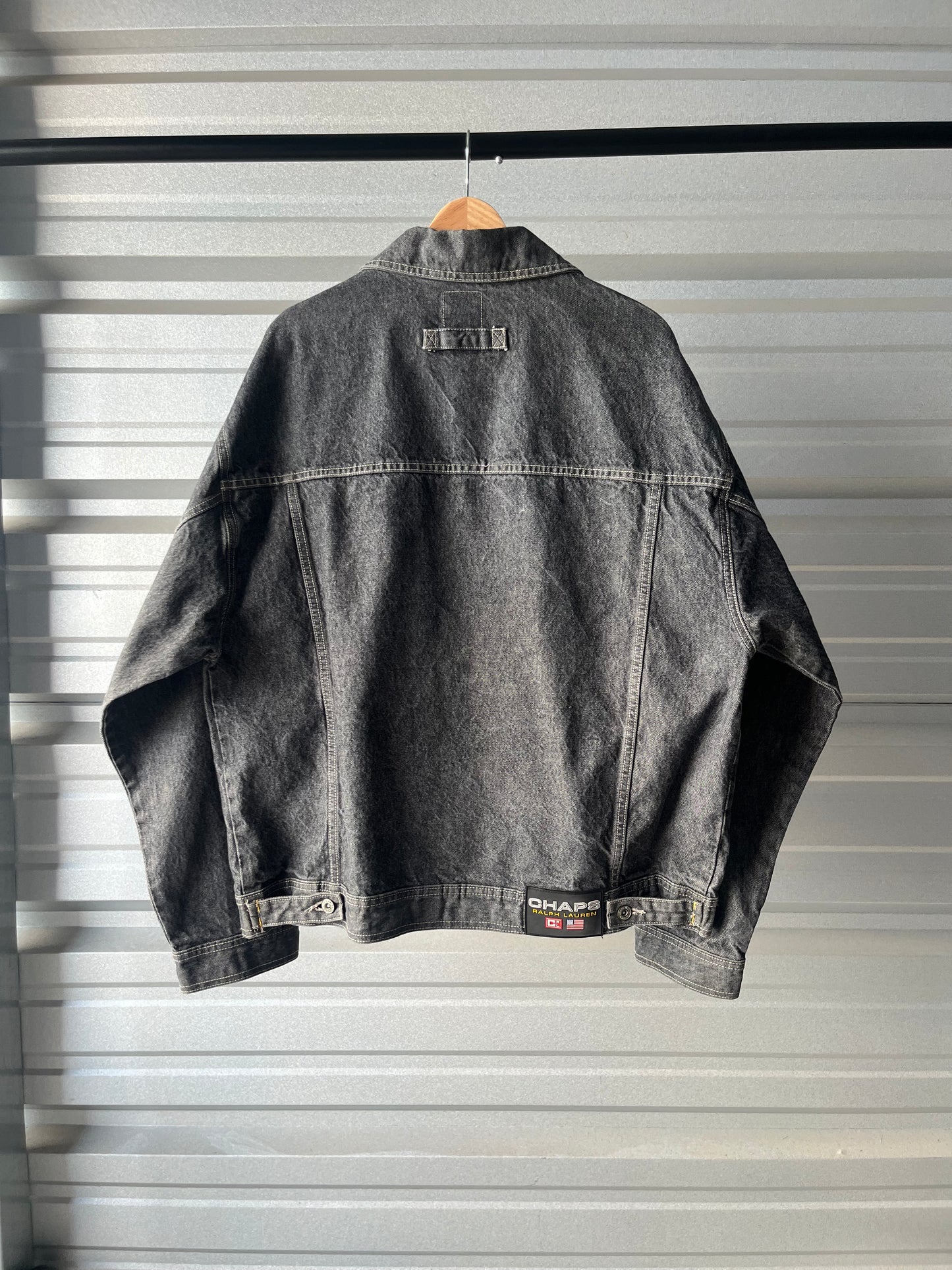 Vintage Chaps Ralph Lauren Grey Denim Jacket - XL