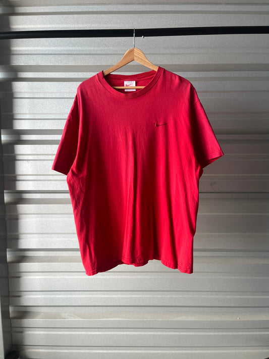 Vintage Nike Faded Red T-Shirt - Large